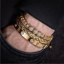Bracelete Masculino Banhado a ouro