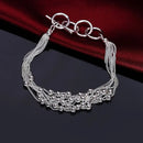 Bracelete Cordão Torcido em Prata 925
