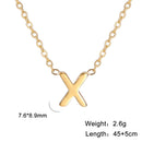 Colar Letra Delicada Inicial Passador Feminino (45cm) Banhado a Ouro 18k Anti Alérgico Cordão Acessórios Femininos