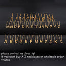Colar Letra Delicada Inicial Passador Feminino (45cm) Banhado a Ouro 18k Anti Alérgico Cordão Acessórios Femininos